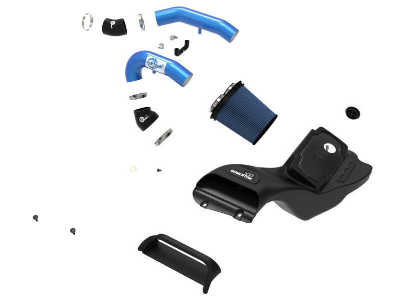 aFe 21-22 Ford F-150 Raptor V6-3.5L(tt) Momentum XP Cold Air Intake System - Blue w/ Pro 5R Filter Cold Air Intakes aFe
