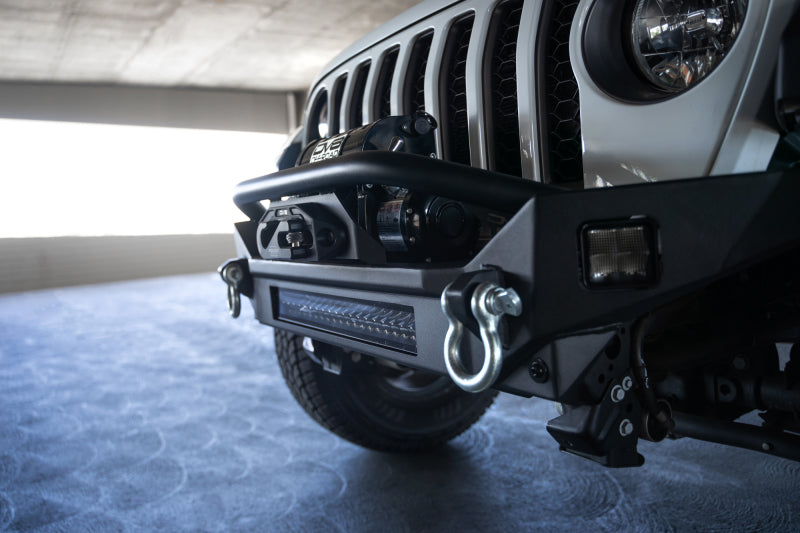 DV8 Offroad 18-23 Jeep Wrangler JL / 20-23 Jeep Gladiator JT FS-7 Mid-Width Winch Front Bumper Bumpers - Steel DV8 Offroad