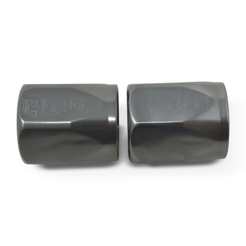 Russell Hose End Socket -6 AN Polished & Gray Anodized (2 PACK) Fittings Russell