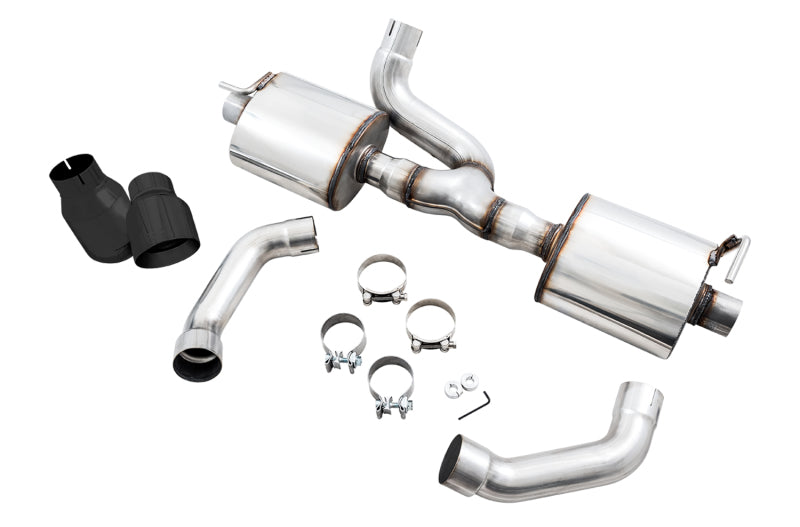 AWE Tuning 2018+ Jeep Wrangler JL/JLU Tread Edition Axle-Back Dual Exhaust - Diamond Black Tips Catback AWE Tuning