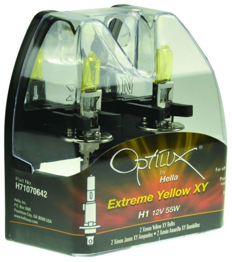 Hella Optilux H1 12V/55W XY Yellow Bulb Bulbs Hella