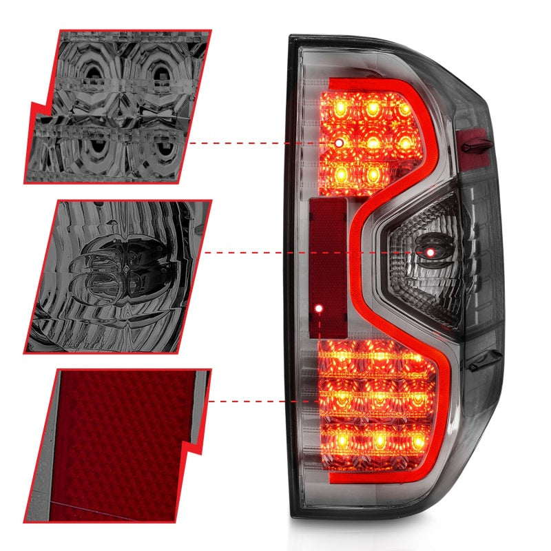 ANZO 2014-2015 Toyota Tundra LED Taillights Smoke Tail Lights ANZO