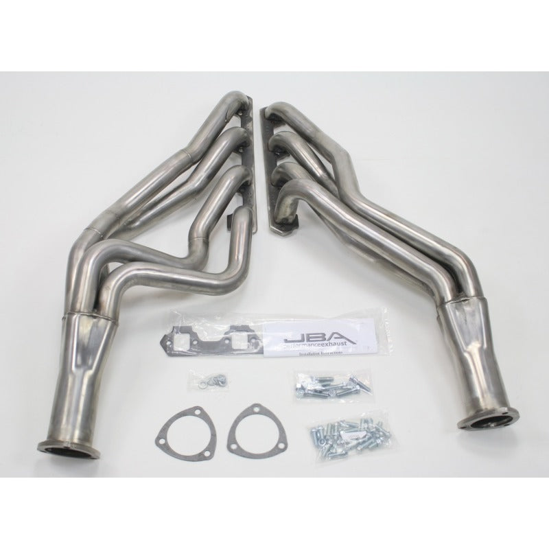 JBA 65-73 Ford Mustang 260-302 SBF 4 Speed C4/C6/AOD 1-3/4in Primary Raw 409SS Long Tube Header Headers & Manifolds JBA
