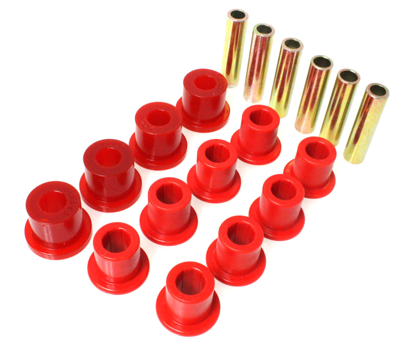 Energy Suspension Jeep Spring Bushing Set - Red Bushing Kits Energy Suspension