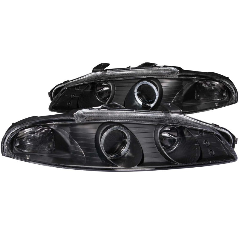 ANZO 1997-1999 Mitsubishi Eclipse Projector Headlights w/ Halo Black G2 Headlights ANZO