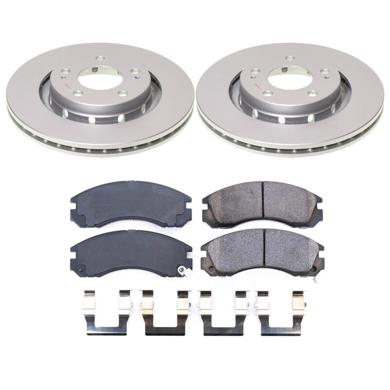 Power Stop 05-06 Mitsubishi Outlander Front Z17 Coated Brake Kit Brake Kits - Performance Blank PowerStop
