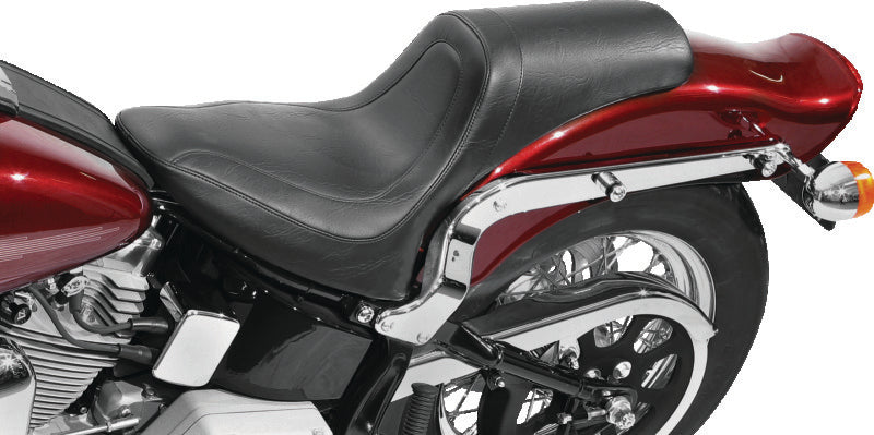 Mustang 84-06 Harley Standard Rear Tire Fastback 1PC Seat - Black One-Piece Motorcycle Seats Mustang Motorcycle