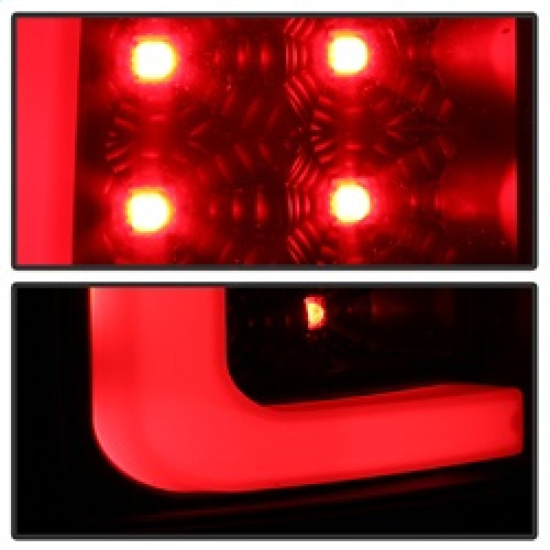 Spyder 07-13 GMC Sierra 1500 V2 Light Bar LED Tail Lights - Black (ALT-YD-GS07V2-LBLED-BK) Tail Lights SPYDER