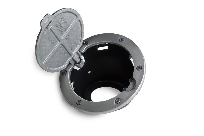 AMP Research 2007-2017 Jeep Wrangler JK 2/4 Door Fuel Door - Brushed Fuel Caps AMP Research
