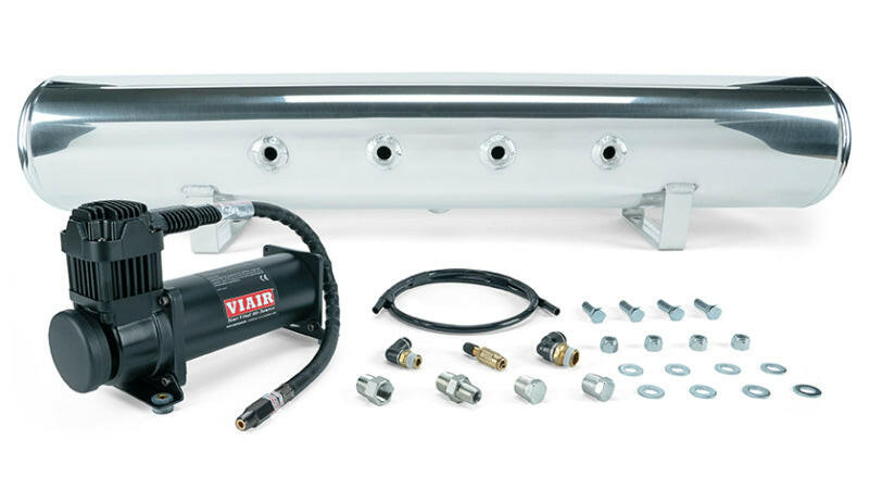 Air Lift 5 Gal. Polished Tank w/ Viair 444b Blk Compressor (Incl. Fittings & Mounting Hardware) Air Compressors Air Lift