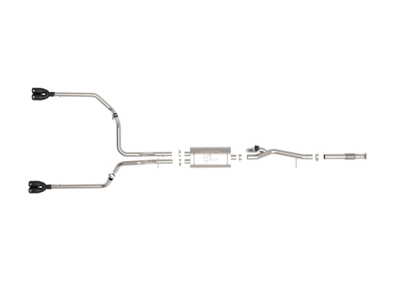 aFe Gemini XV 3in 304 SS Cat-Back Exhaust w/ Cutout 19-21 GM Silverado/Sierra 1500 V8- w/ Black Tips Catback aFe