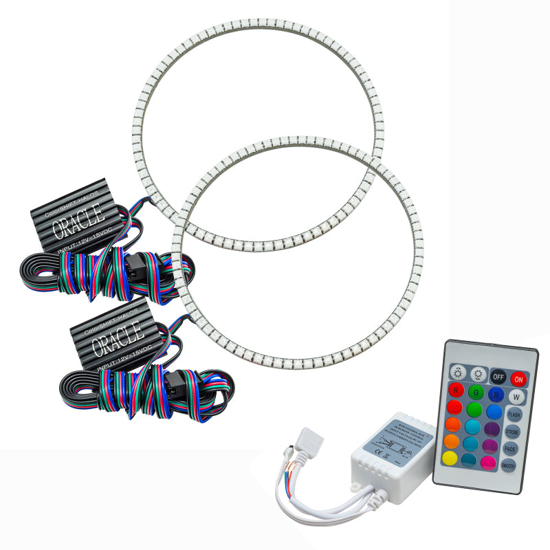 Oracle Jeep Wrangler JK 07-17 LED Waterproof Halo Kit - ColorSHIFT w/ Simple Controller Fog Lights ORACLE Lighting