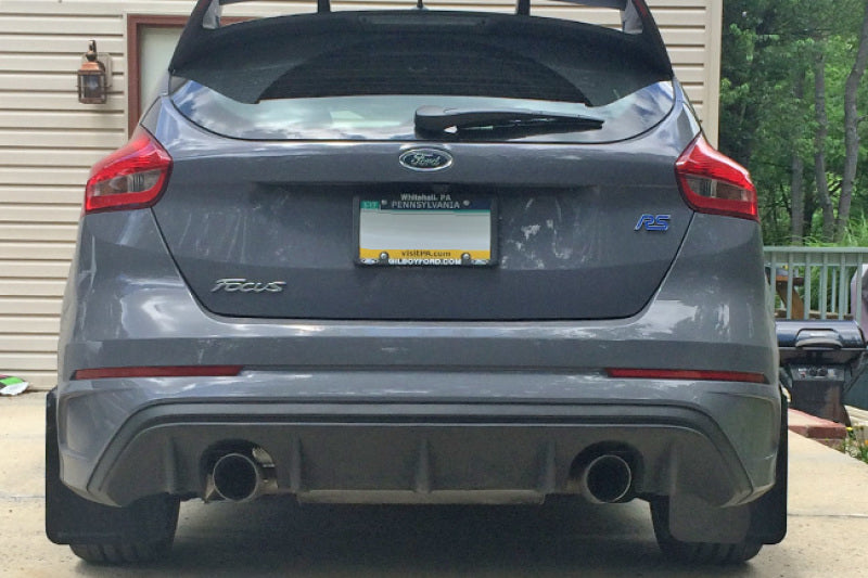 Rally Armor 12-19 Ford Focus ST / 16-19 RS Black Mud Flap w/Grey Logo Mud Flaps Rally Armor