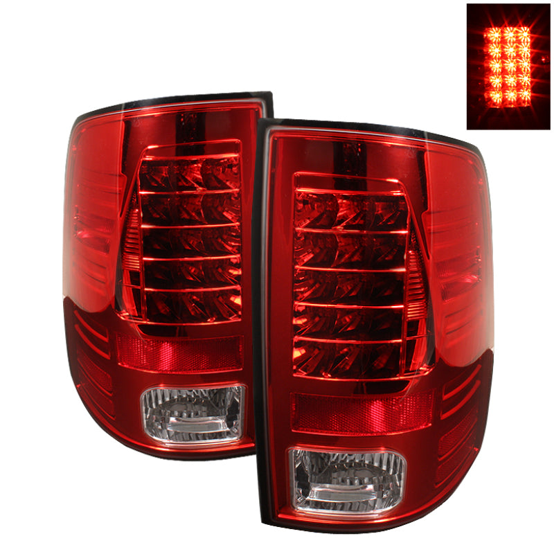 Spyder Dodge Ram 1500 09-14 LED Tail Lights Incandescent- Red Clear ALT-YD-DRAM09-LED-RC Tail Lights SPYDER