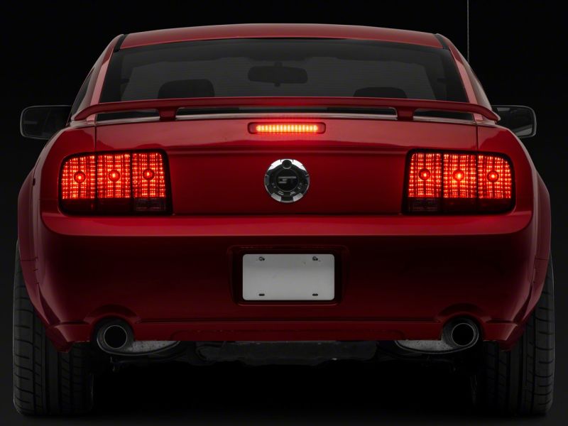 Raxiom 05-09 Ford Mustang Axial Series LED Third Brake Light- Red Lens Brake Lights Raxiom