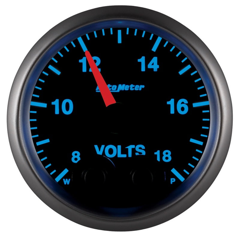 Autometer Elite 52.4mm Peak & Warn w/ Electronic Control 8-18 Volt Voltmeter Gauges AutoMeter