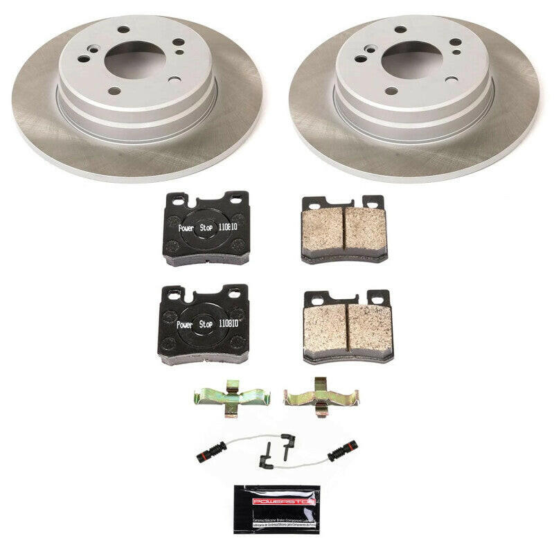 Power Stop 98-00 Mercedes-Benz SLK230 Rear Semi-Coated Rotor Kit Brake Kits - Performance Blank PowerStop