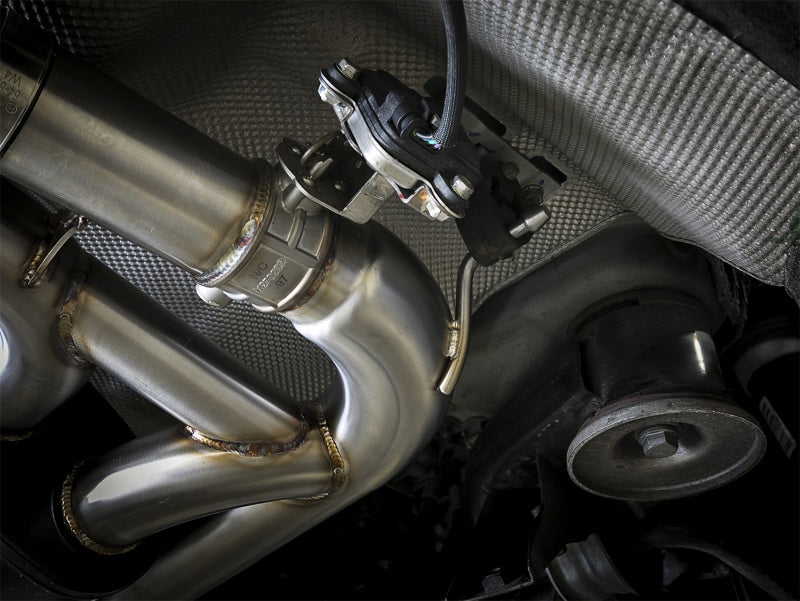 aFe MACH Force-Xp 3.5in. 304 SS C/B Exhaust System 15-18 BMW X5 M (F85) V8-4.4L (tt) - Black Tip Catback aFe