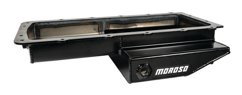Moroso Ford 5.0 Coyote/Cobra (w/Rear Sump) Road Race Baffled Wet Sump 9.5qt 4.5in Steel Oil Pan Oil Pans Moroso
