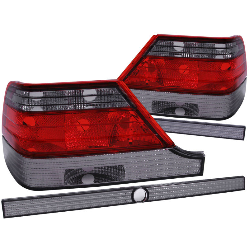 ANZO 1995-1999 Mercedes Benz S Class W140 Taillights Red/Smoke Tail Lights ANZO