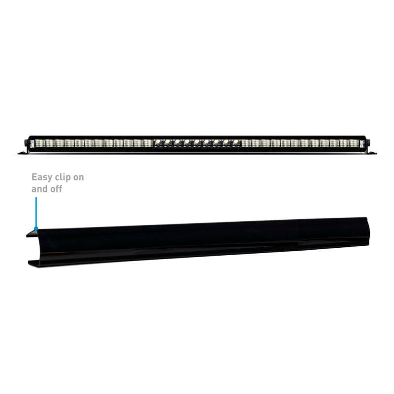 Borne Off-Road Light Bar Cover Single Row 30in Black Light Covers and Guards Borne Off-Road