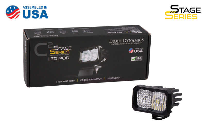 Diode Dynamics Stage Series 2 In LED Pod Sport - White Flood Standard RBL Each Light Accessories and Wiring Diode Dynamics