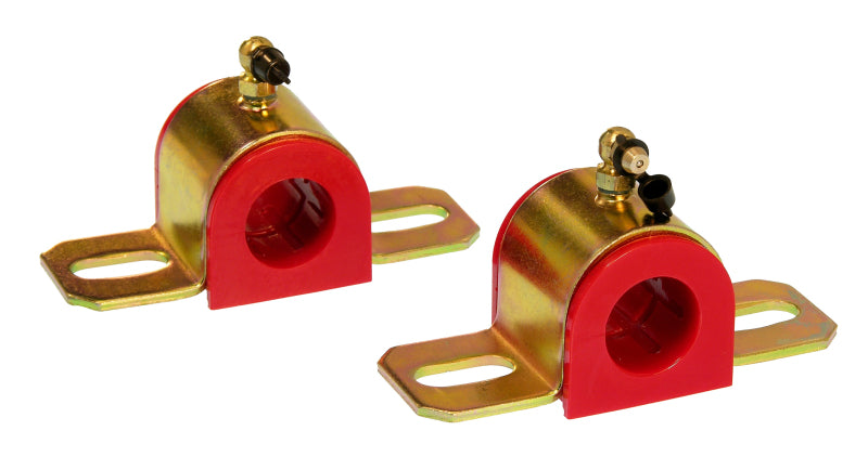 Prothane Universal 90 Deg Greasable Sway Bar Bushings - 25MM - Type B Bracket - Red Sway Bar Bushings Prothane