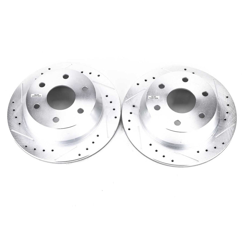 Power Stop 03-05 Chevrolet Astro Rear Evolution Drilled & Slotted Rotors - Pair Brake Rotors - Slot & Drilled PowerStop