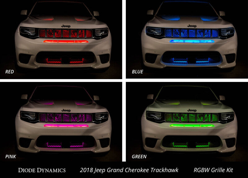 Diode Dynamics RGBW Grille Strip Kit 4pc Multicolor Light Strip LED Diode Dynamics