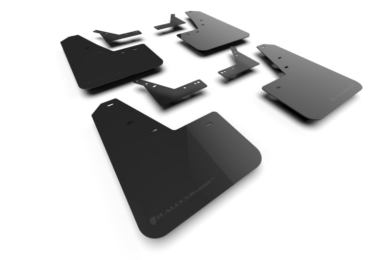 Rally Armor 21-25 Dodge Ram 1500 TRX Black UR Mud Flap - Metallic Black Logo Mud Flaps Rally Armor