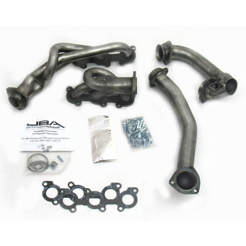 JBA 01-04 Toyota 3.4L V6 w/o EGR 1-1/2in Primary Raw 409SS Cat4Ward Header Headers & Manifolds JBA