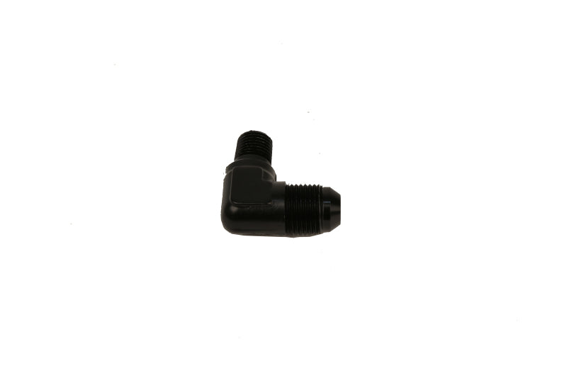 Aeromotive Fitting Elbow 1/4in-MNPT to AN-08 90-Deg Black Fittings Aeromotive