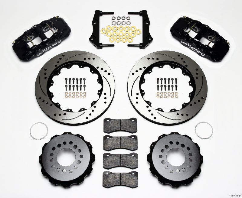 Wilwood AERO4 Rear Kit 14.25in Drilled 2006-10 Magnum/Challenger/Charger/300C Big Brake Kits Wilwood