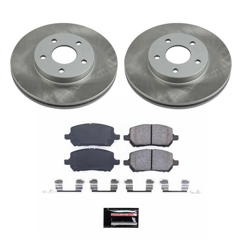 Power Stop 07-10 Pontiac G5 Front Semi-Coated Rotor Kit Brake Kits - Performance Blank PowerStop