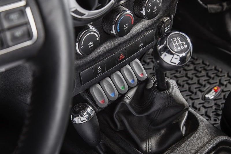 Rugged Ridge Lower Console Switch Panel 11-18 Jeep Wrangler JK/JKU Dash & Interior Trim Rugged Ridge