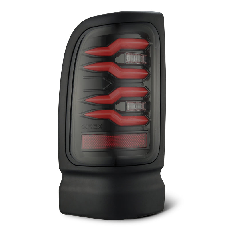 AlphaRex 94-01 Dodge Ram 1500/2500/3500 LUXX-Series LED Tail Lights - Black/Red Tail Lights AlphaRex