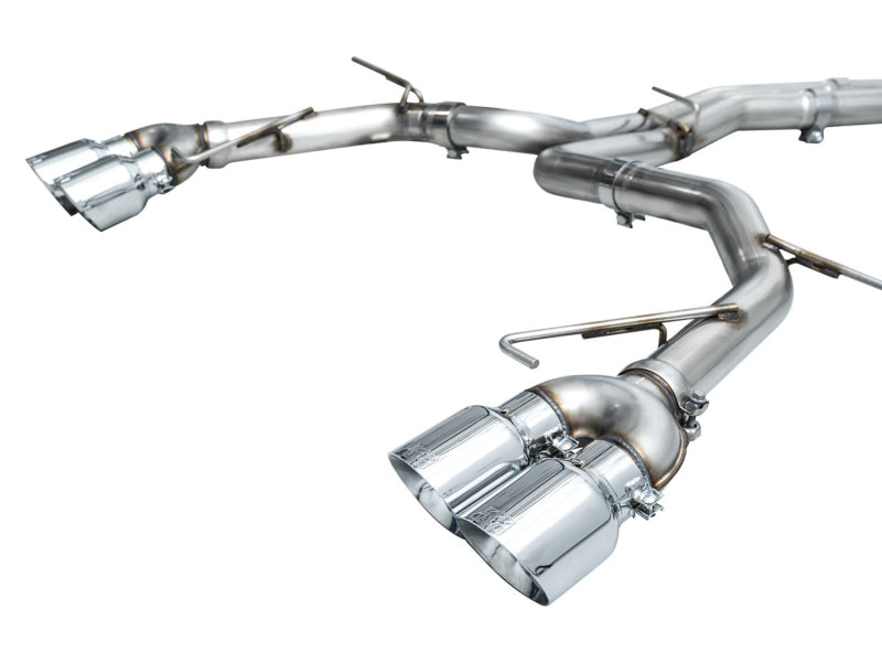 AWE Tuning 19-23 Audi C8 S6/S7 2.9T V6 AWD Track Edition Exhaust - Chrome Silver Tips Catback AWE Tuning