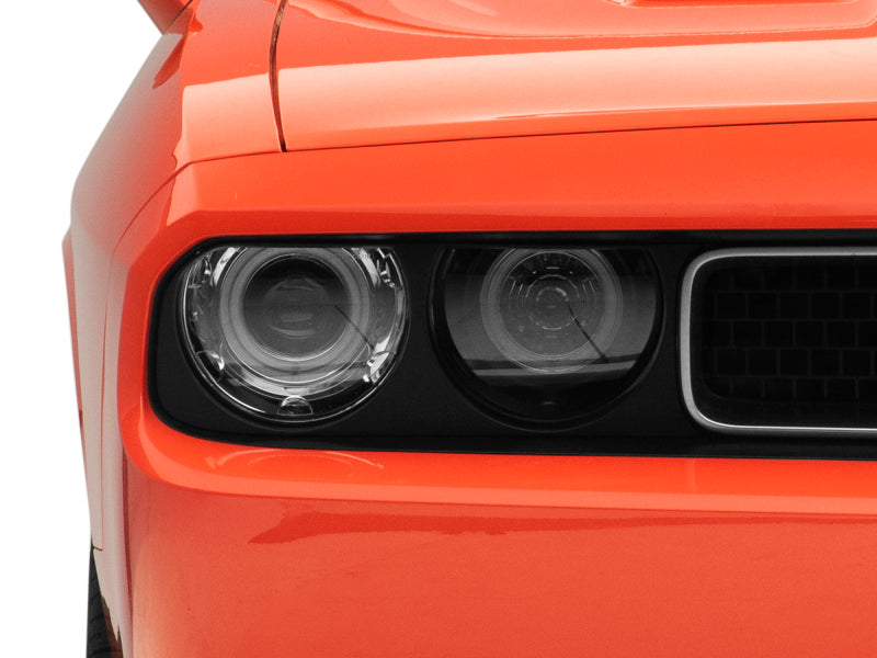 Raxiom 08-14 Dodge Challenger Dual LED Halo Projector Headlights- Black Housing (Clear Lens) Headlights Raxiom