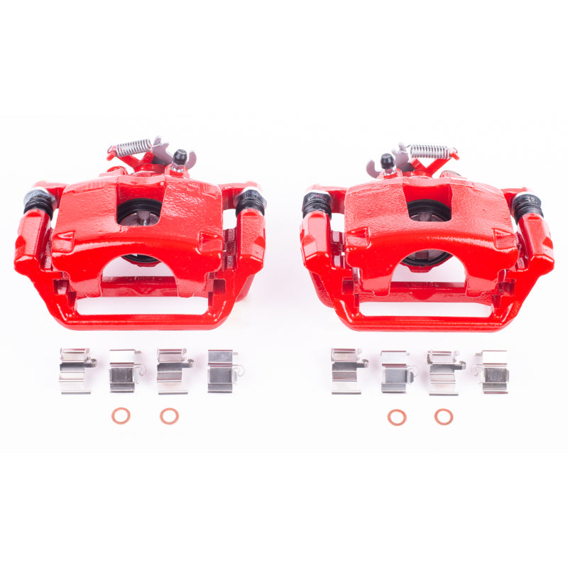 Power Stop 12-16 Chrysler Town & Country Rear Red Calipers w/Brackets - Pair Brake Calipers - Perf PowerStop