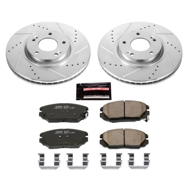 Power Stop 06-11 Hyundai Azera Front Z23 Evolution Sport Brake Kit Brake Kits - Performance D&S PowerStop