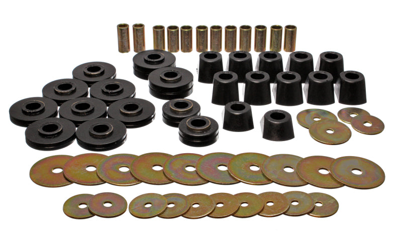 Energy Suspension 67-95 K5 Blazer/67-70 Denali XL/Suburban/Yukon XL 4WD Black Body (Cab) Mount Set Bushing Kits Energy Suspension