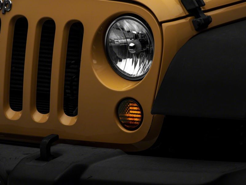 Raxiom Axial Series Turn Signal Lights Old Glory 07-18 Jeep Wrangler JK Lights Corner Raxiom