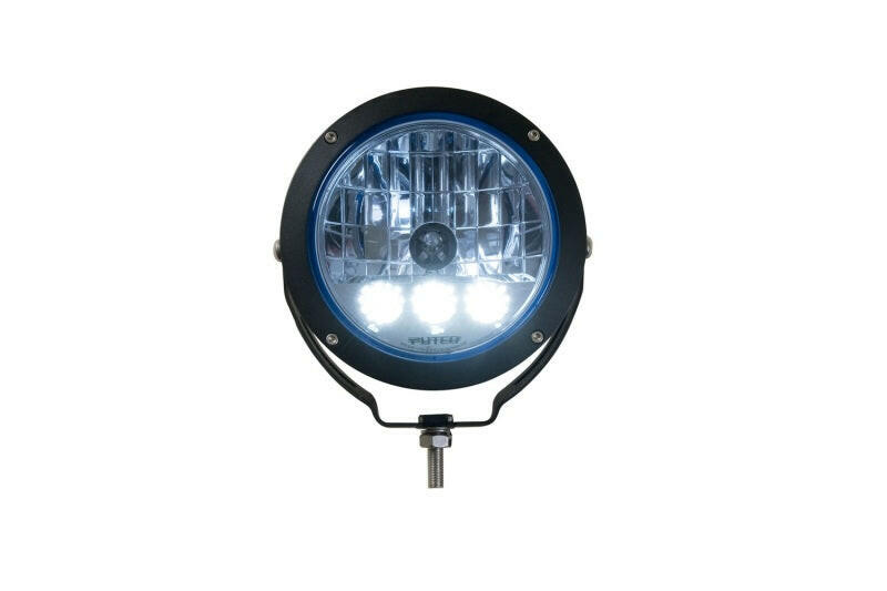 Putco HID Off Road Lamp w/3 LED DayTime Running Lights - 6in Black Housing w/ Blue Tinted Lens Light Bars & Cubes Putco