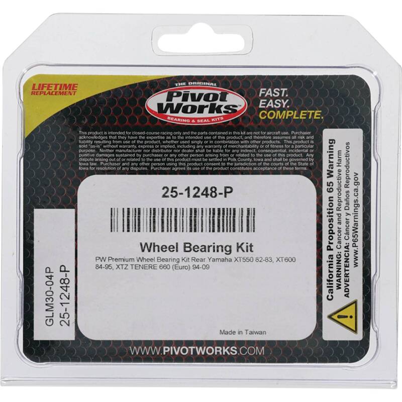 Pivot Works Yamaha Wheel Bearing Kit Premium Bearings Control Arms Pivot Works