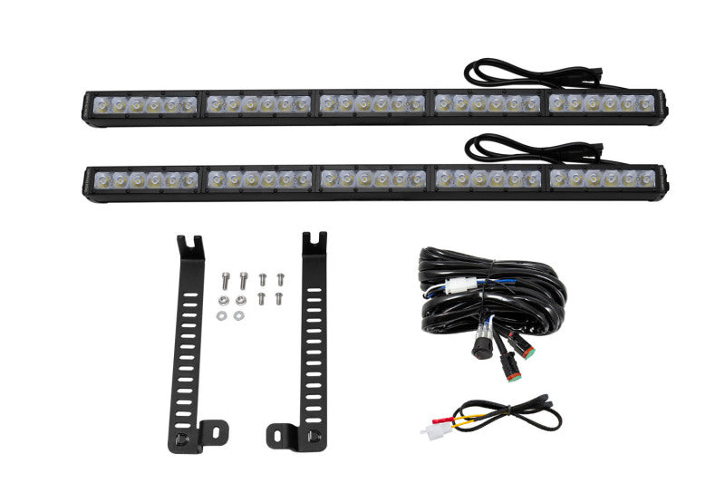 Diode Dynamics 14-19 Toyota 4Runner SS30 Dual Stealth Lightbar Kit - White Driving Light Mounts Diode Dynamics