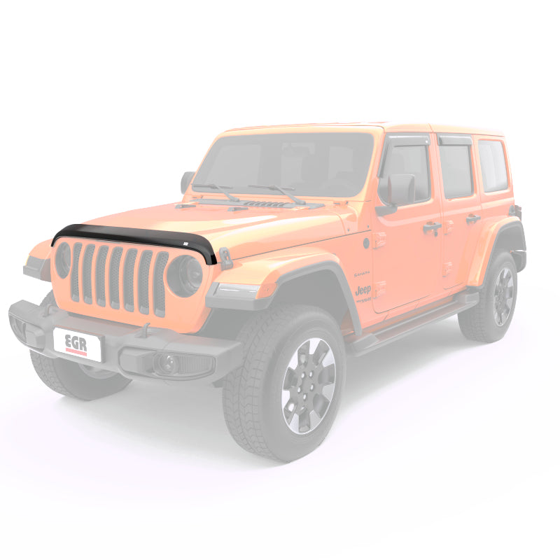 EGR Jeep 2018+ Wrangler / 2020+ Gladiator Superguard Hood Shield - Dark Smoke (305251) Hood Deflectors EGR
