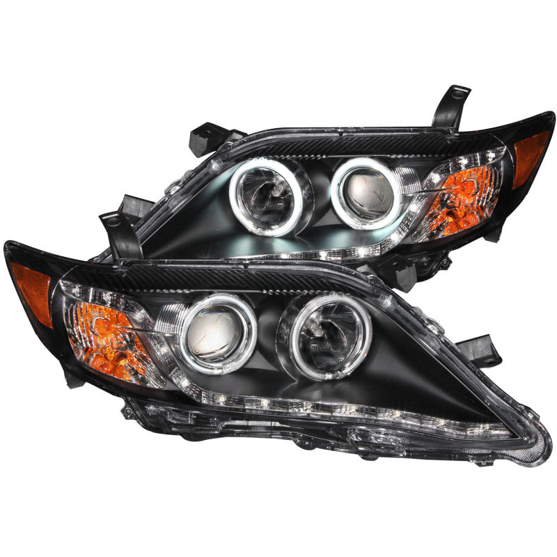 ANZO 2010-2011 Toyota Camry Projector Headlights w/ Halo Black (CCFL) Headlights ANZO