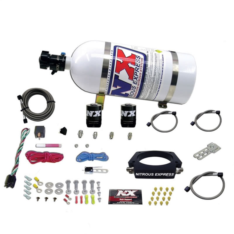 Nitrous Express GM LS 90mm Nitrous Plate Kit (50-400HP) w/10lb Bottle Nitrous Systems Nitrous Express