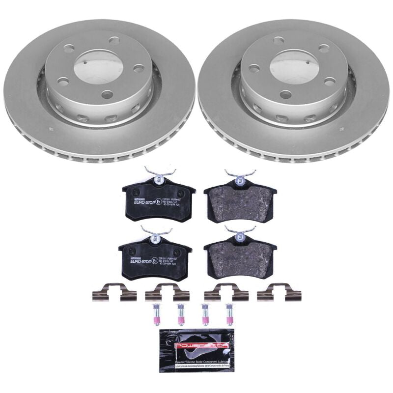 Power Stop 00-04 Audi A6 Quattro Rear Euro-Stop Brake Kit Brake Kits - OE PowerStop