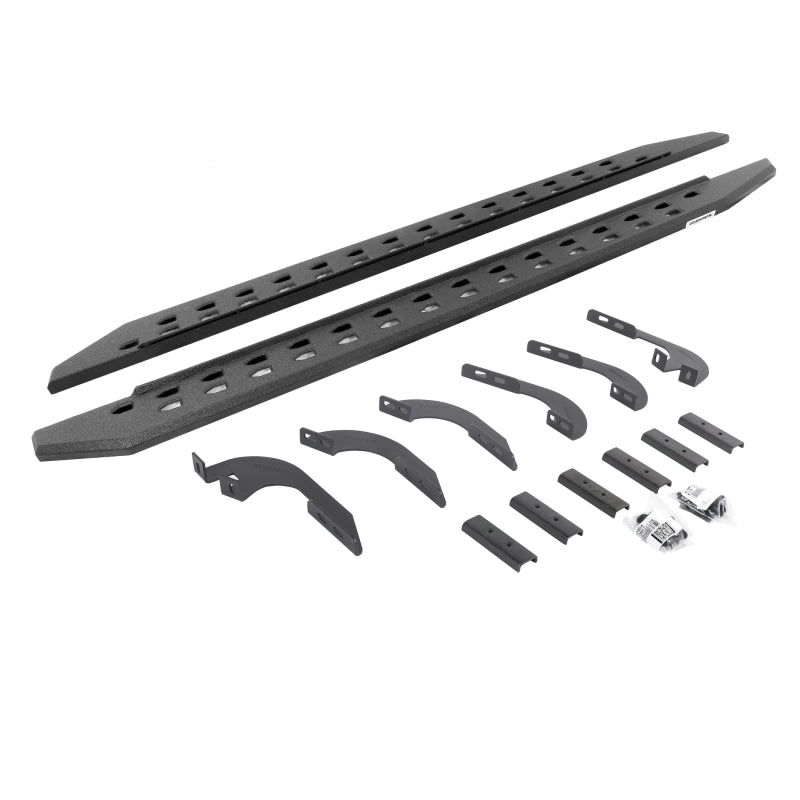 Go Rhino 05-22 Toyota Tacoma DC 4DR RB20 Slim Running Boards Kit (Incl. Brackets) - Bedliner Coating Running Boards Go Rhino
